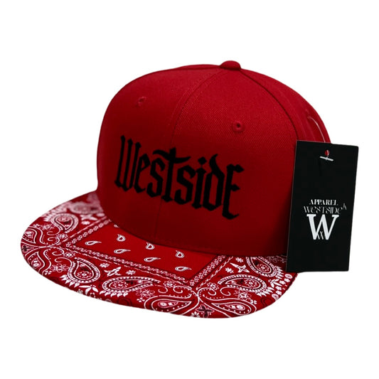 WestSideLA Bandana Snapback Stitched (RED)