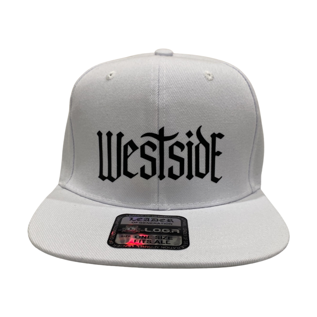 WestSideLA Solid White Snapback